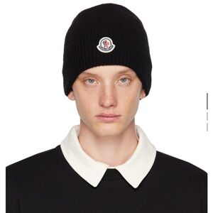 Moncler hat beanie black (new with tags)
